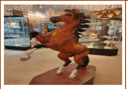 A large Arabian horse inlaid with Chatons
