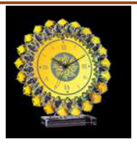 Wall Plate No.1039/34 With Clock