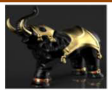 Black elephant gold casting 16*6*18