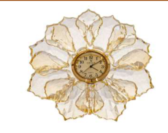 Rose - crystal / with clock / Golden plated / Golden shadow - 407/911/1