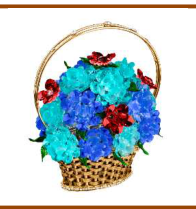 Flower Basket 601/22/16 Gold