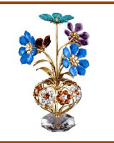 Vase 1406/5 Many Coloure