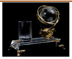 Pen Holder with transparent Globe  11/26/23