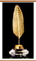 Feather 4*10 transparent-golden