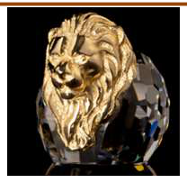 Lion 4*6 transparent-golden