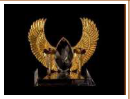 amulet with2 snake  on a crystal base