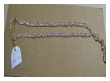 Rosary M 93/8 transparent oval golden