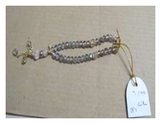 Rosary 95/6 golden satin