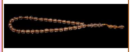 Rosary M 98/10 transparent oval light sapphire golden Rosary M 98/10 transparent Oval Golden Siam