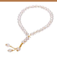 Rosary 97 / 8 clear - gold