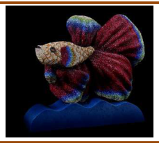Ornamental fish inlaid with colored chatons 9/27/36
