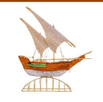 Golden Sailboat- Clay Glue-  33*12*39