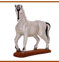 Arabian horse inlaid with cloves-40*11*37 cm-Transparent
