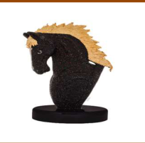 Horse head 40/4 black