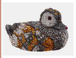 Duck 9x6x4 with color chatons