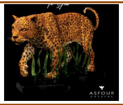 A large leopard inlaid with colored Chatons