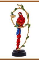 Small parrot inlaid with cloves -45*14*25 cm-Colors