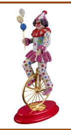 clown inlaid with cloves - 52*25*13 cm- Colors